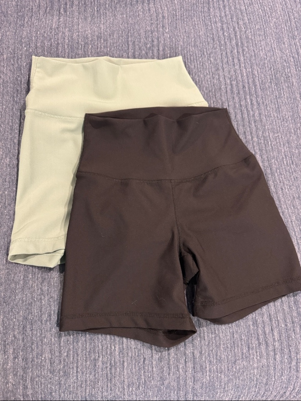 Women’s 90 Degree Bike Shorts - Sage Green & Black